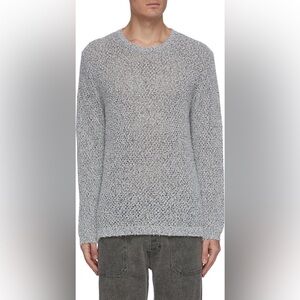 Nanushka Gray textured knit sweater size medium long sleeve cozy relaxed…